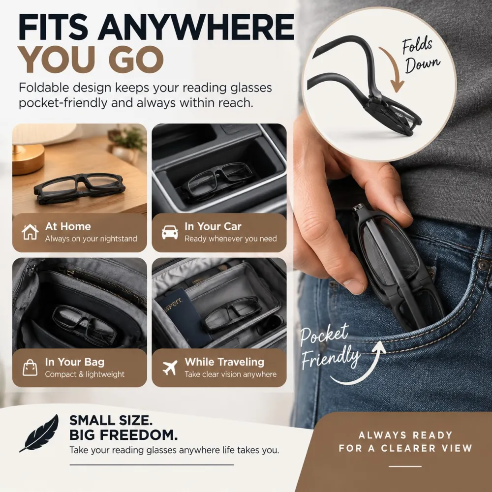 Magnetic Neck-Hanging Reading Glasses
