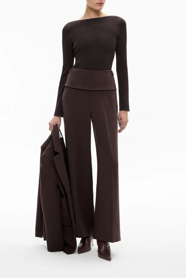 Relaxed Wide-Leg Pants With Pleats For Women