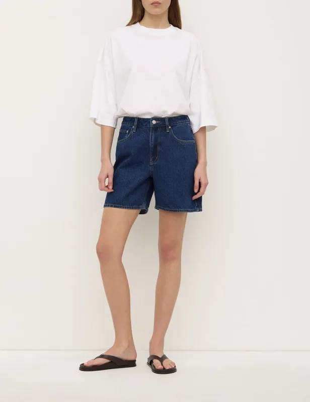 Heritage Blue Mid-Rise Vintage Denim Short