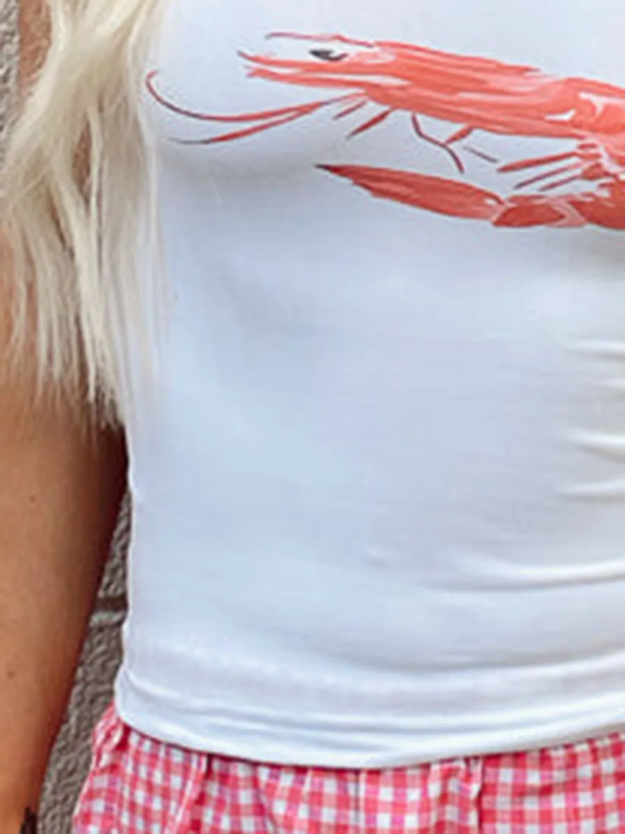 Lobster Print Tank Tops