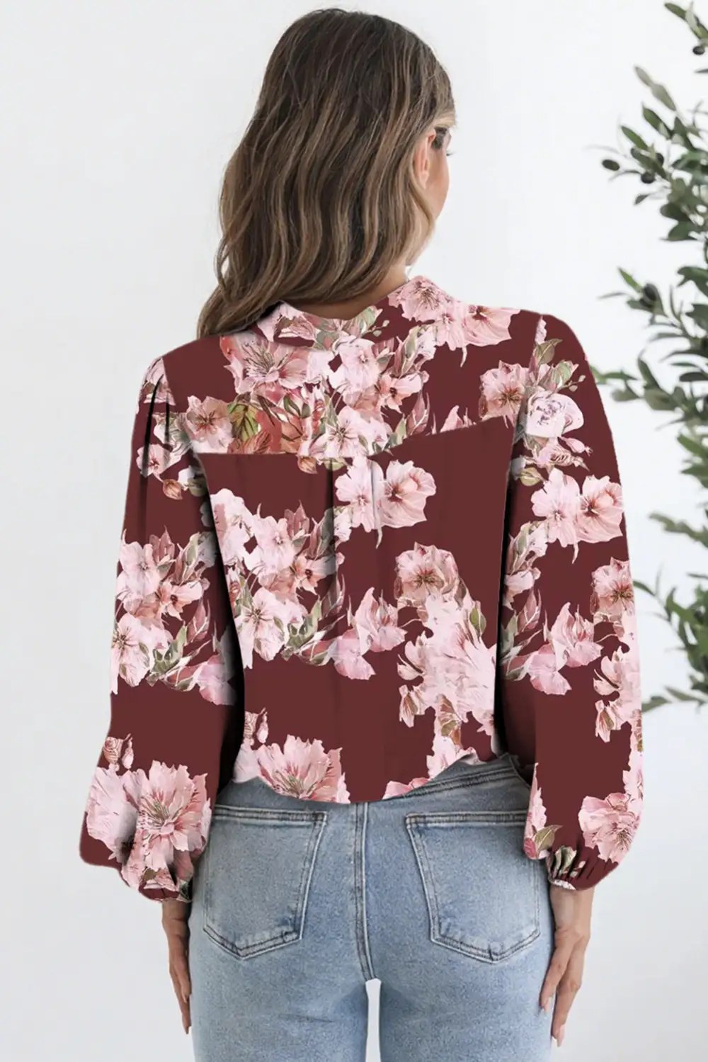 Everyday Floral Puff Sleeve Shirt Blouse