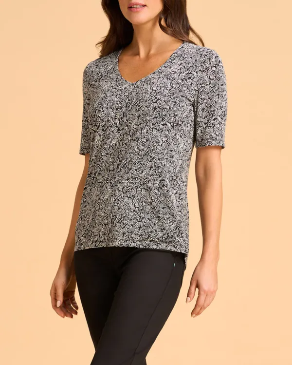 1/2 Sleeve V-Neck Tee