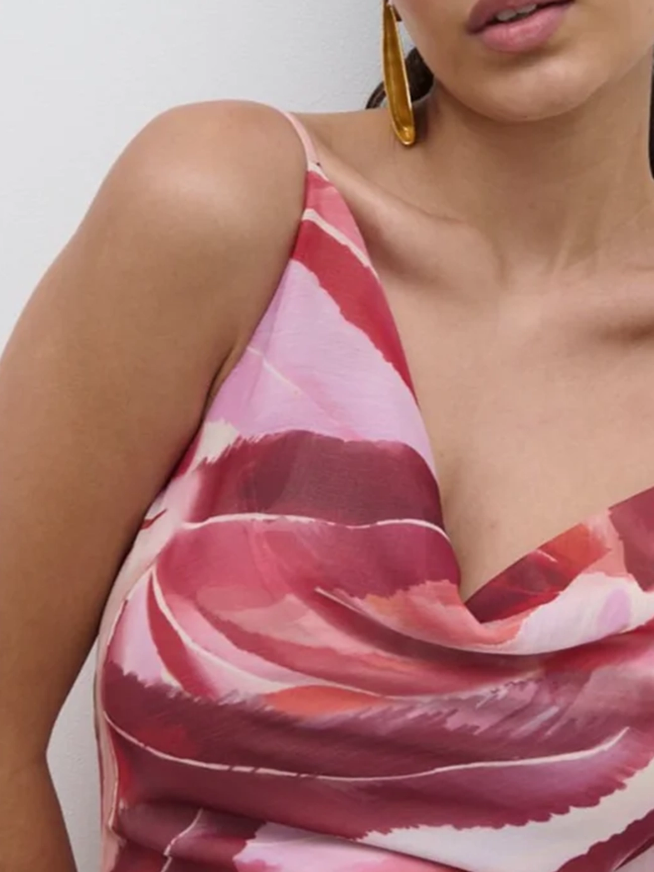Asymmetric Cowl Maxi Dress