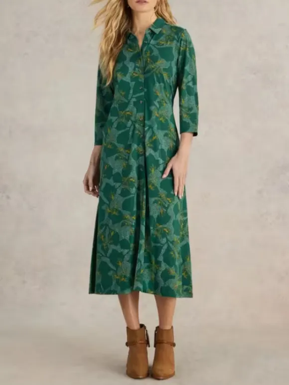 Maxi Jersey Shirt Dress