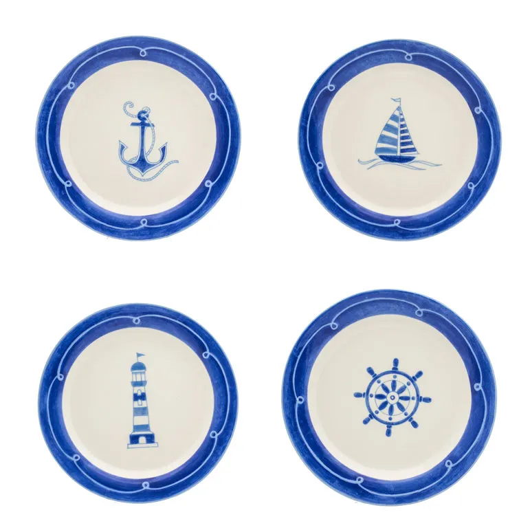 Euro Ceramica Ahoy Ceramic Dinnerware Set - Service for 4