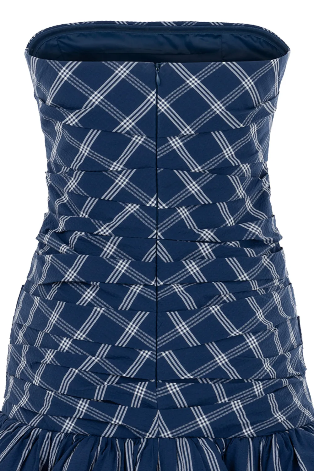 Strapless Mini Dress-Navy Blue