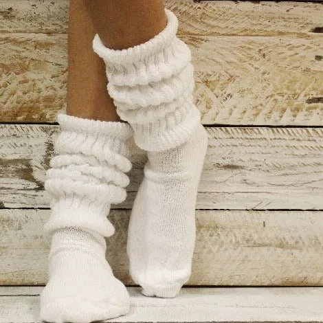 ULTIMATE  cotton  slouch socks women - white