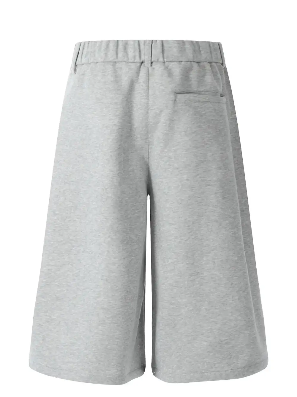 Minimal Wide Leg Cotton Blend Casual Shorts