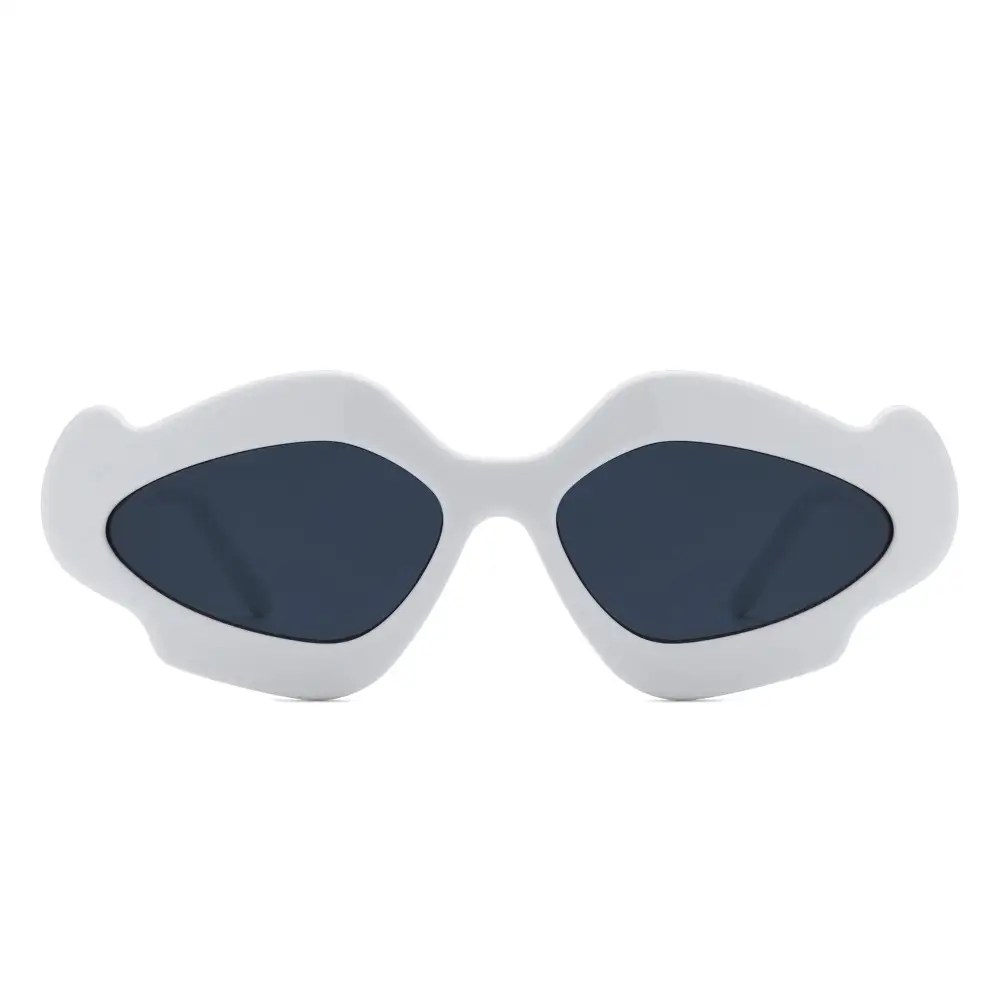 Rhinestone Geometric Frame Sunglasses
