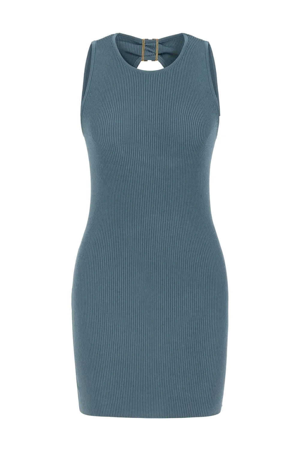 Sleeveless Mini Dress-Mint Green