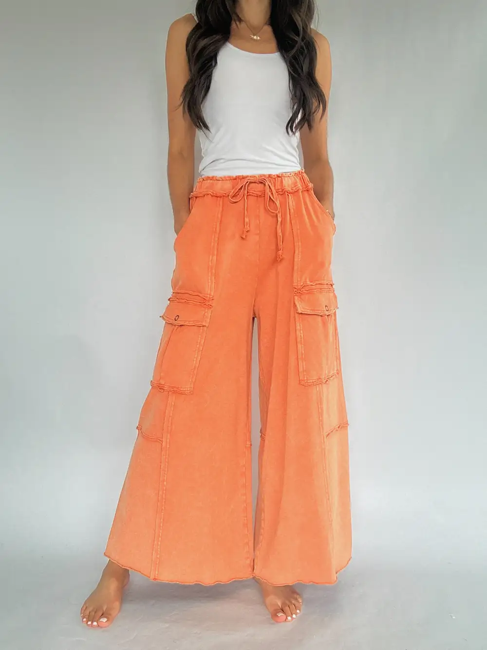 Relaxed Straight Leg Utility Pants
