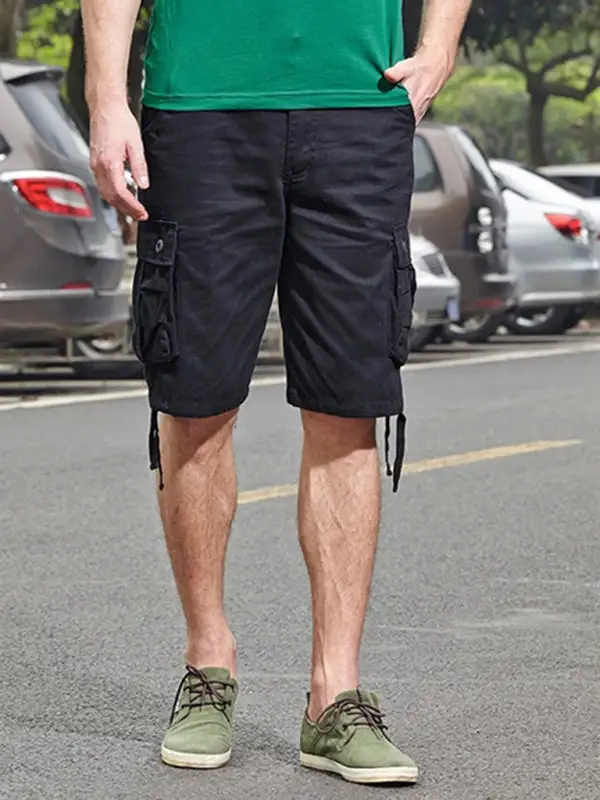 Straight Leg Relaxed Utility Shorts Clean Line