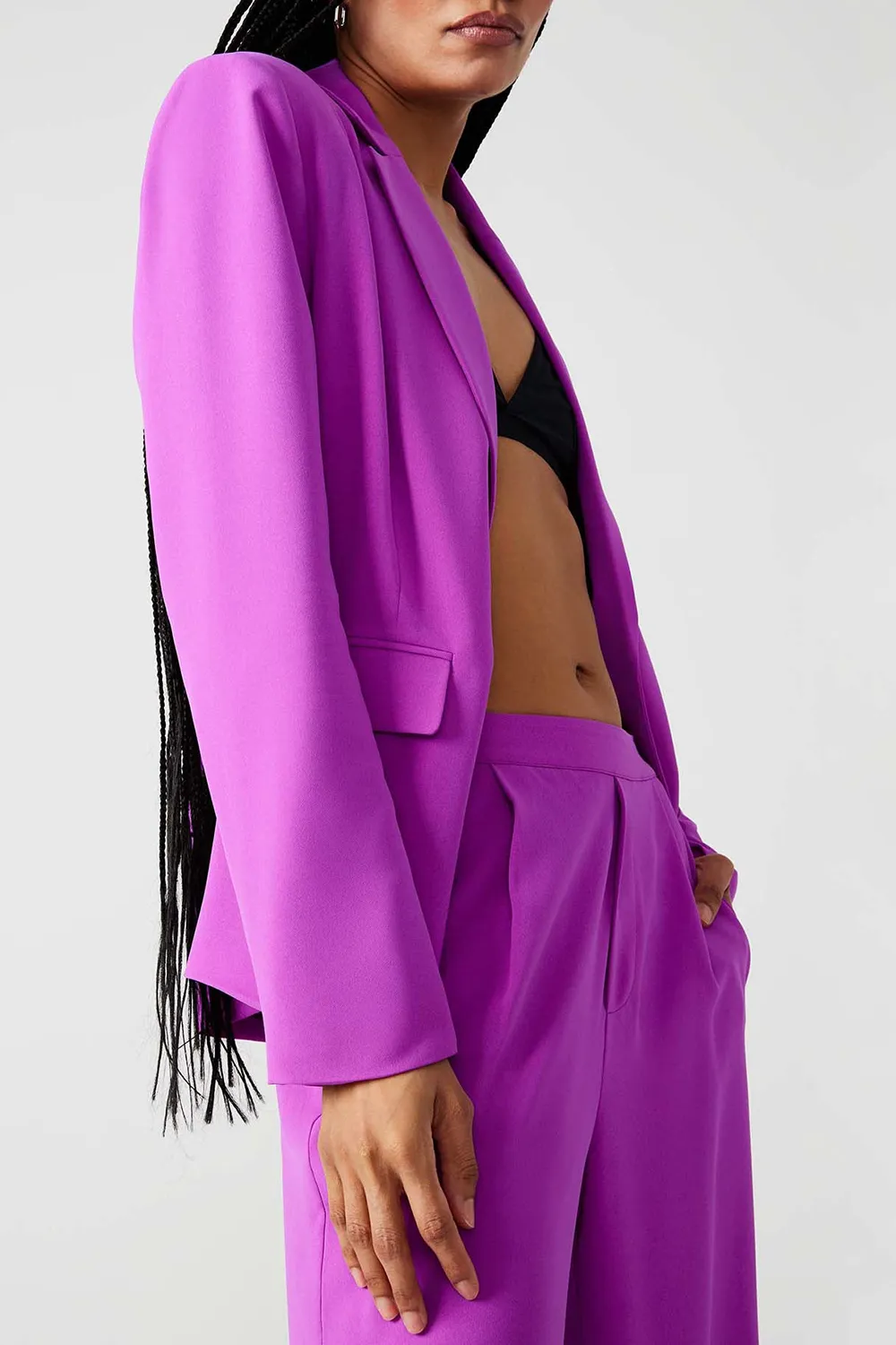 LAPEL BLAZER HOT PINK