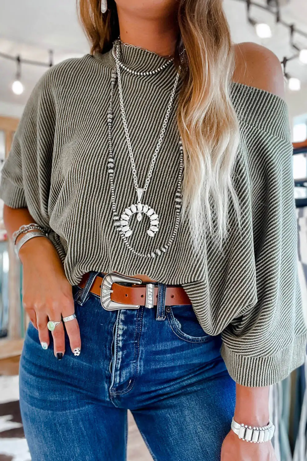 Batwing Sleeve Blouse