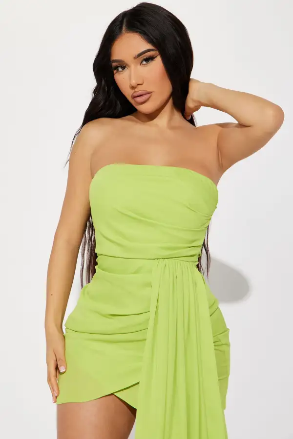 She's A Doll Mini Dress - Lime