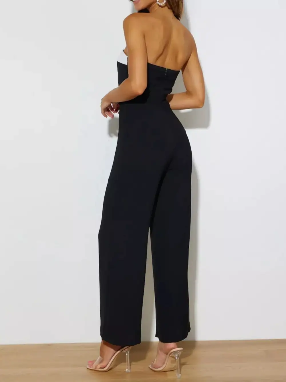 Everyday Wide Leg Contrast Jumpsuit