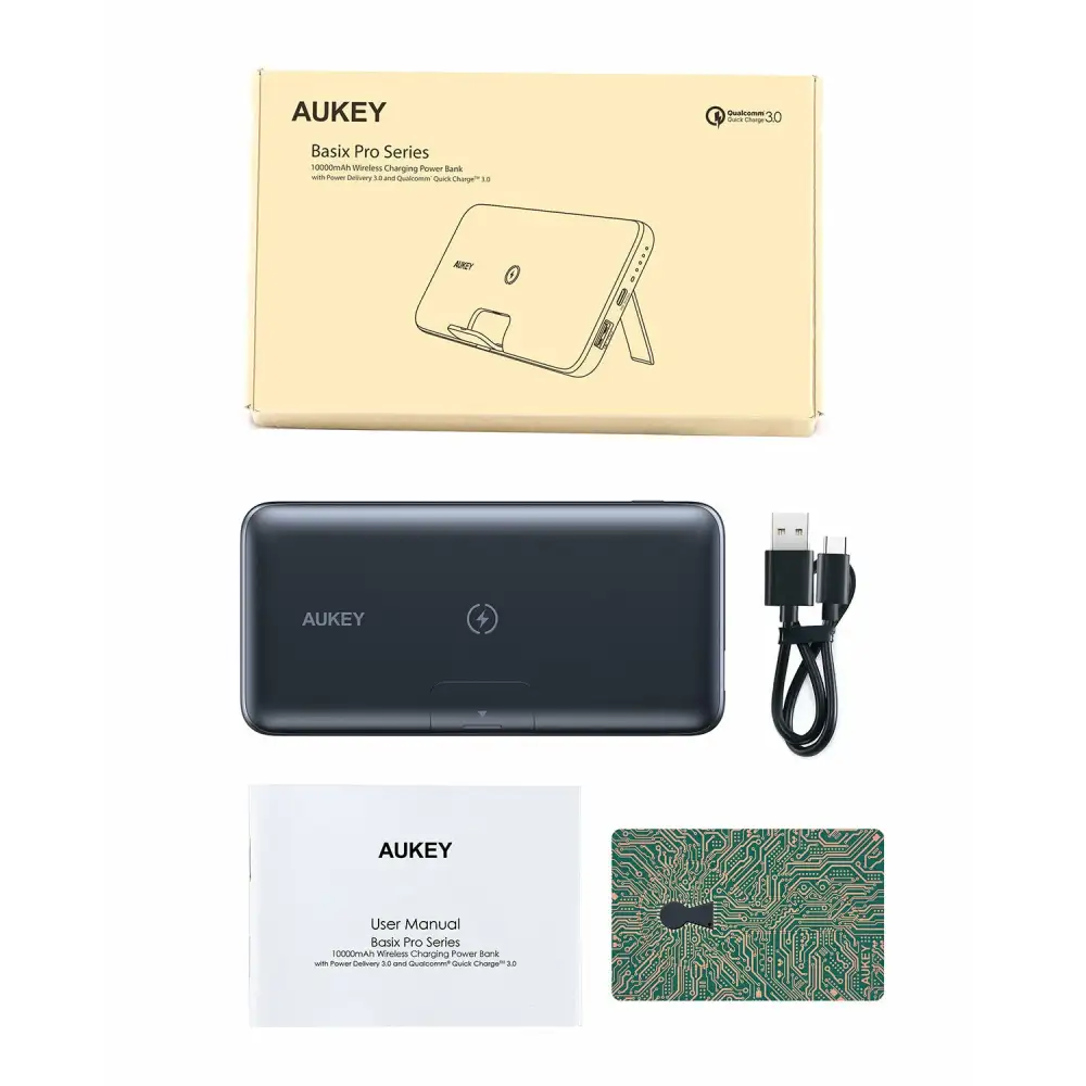 AUKEY PB-WL02 Basix Wireless Charging Power Bank 10000mAh