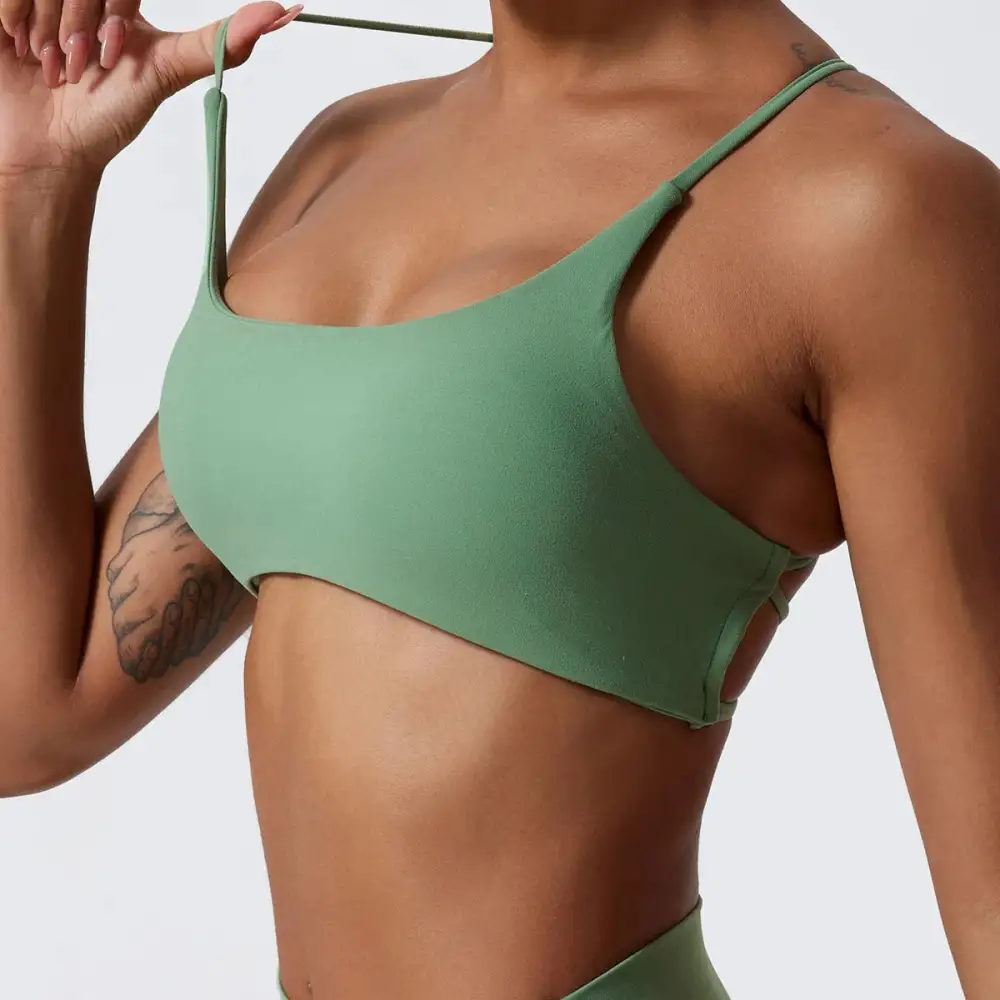 Sports Bra with Slim Straps