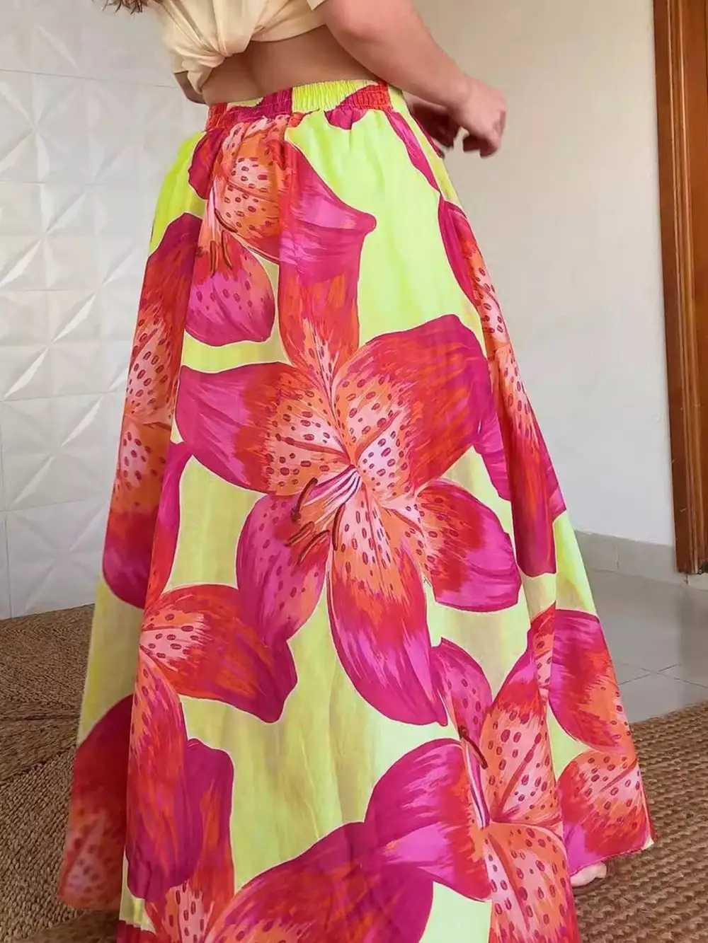 Floral Print Maxi Skirt