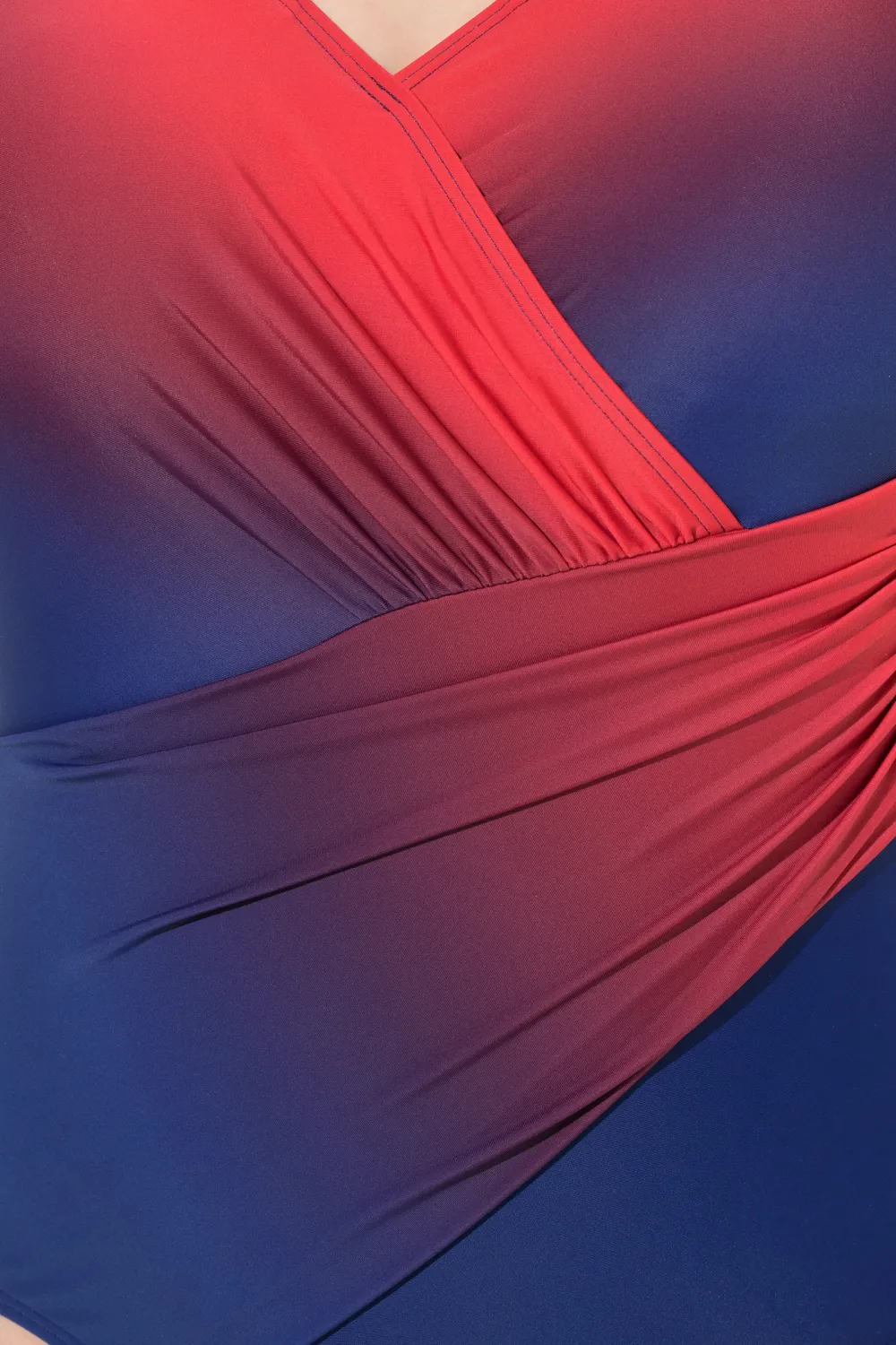 V-Neck Gradient Swimsuit