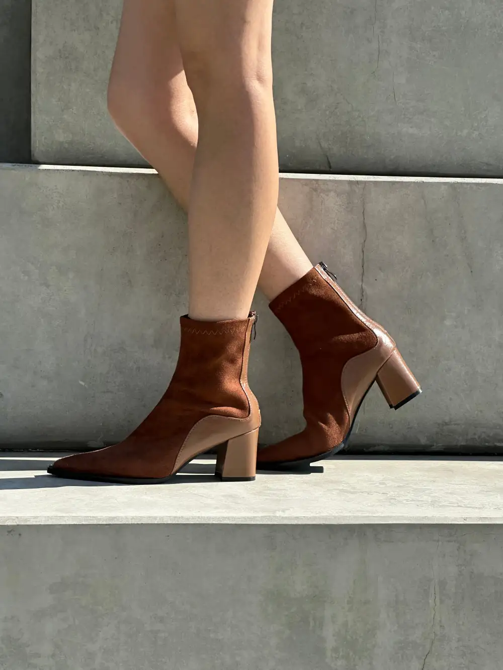 Lamb Leather Ankle Boots