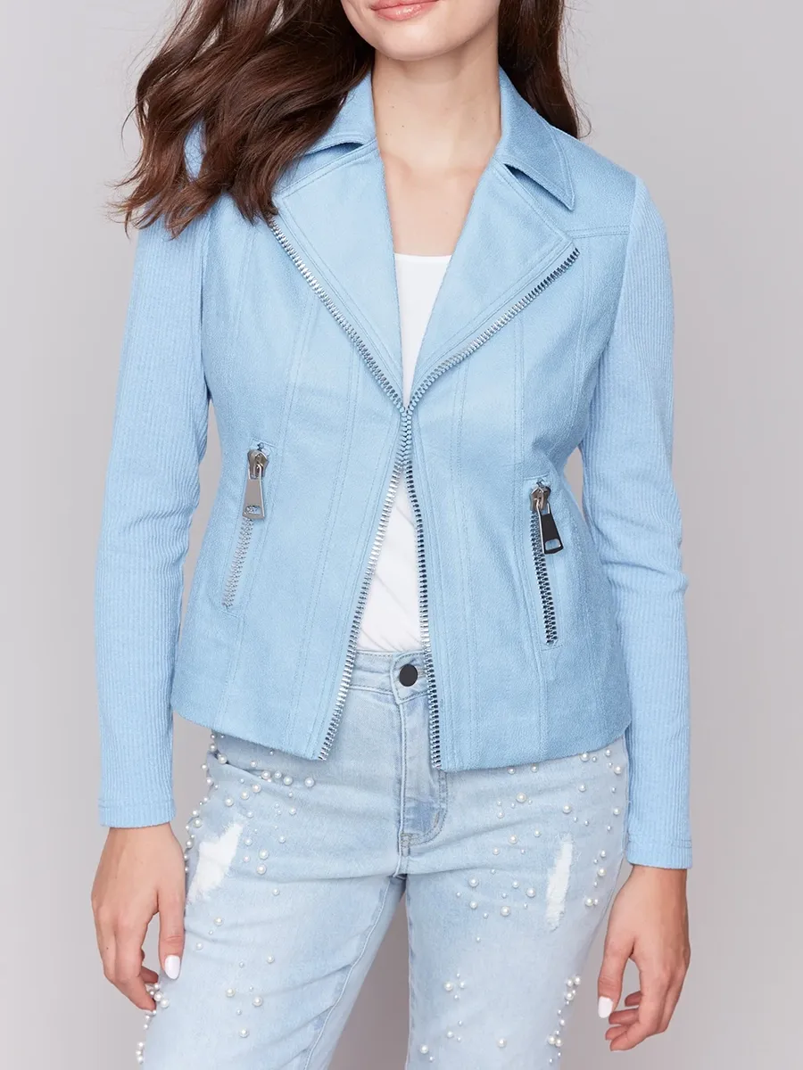 Versatile Slim Fit Waisted Women's Denim Jacket