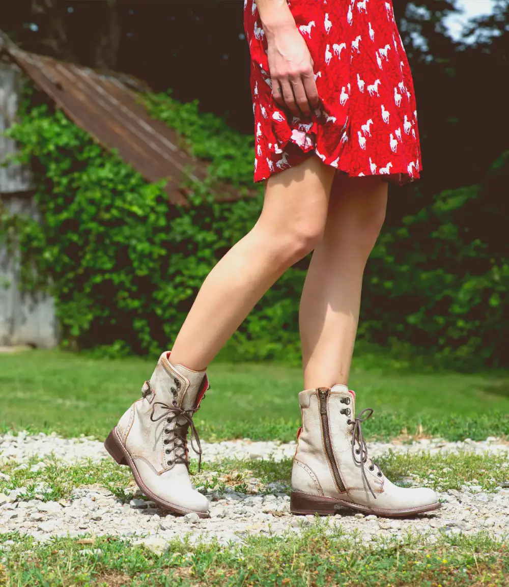 Lace-Up Buckle Brogue Reinforced Ankle Boots