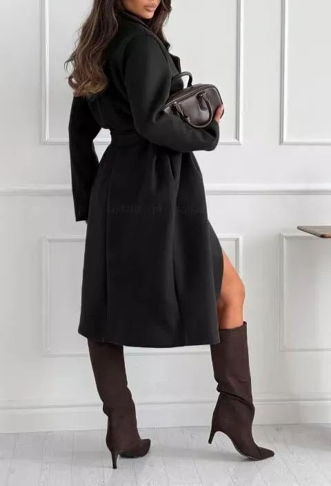 Tie Waist Longline Coat