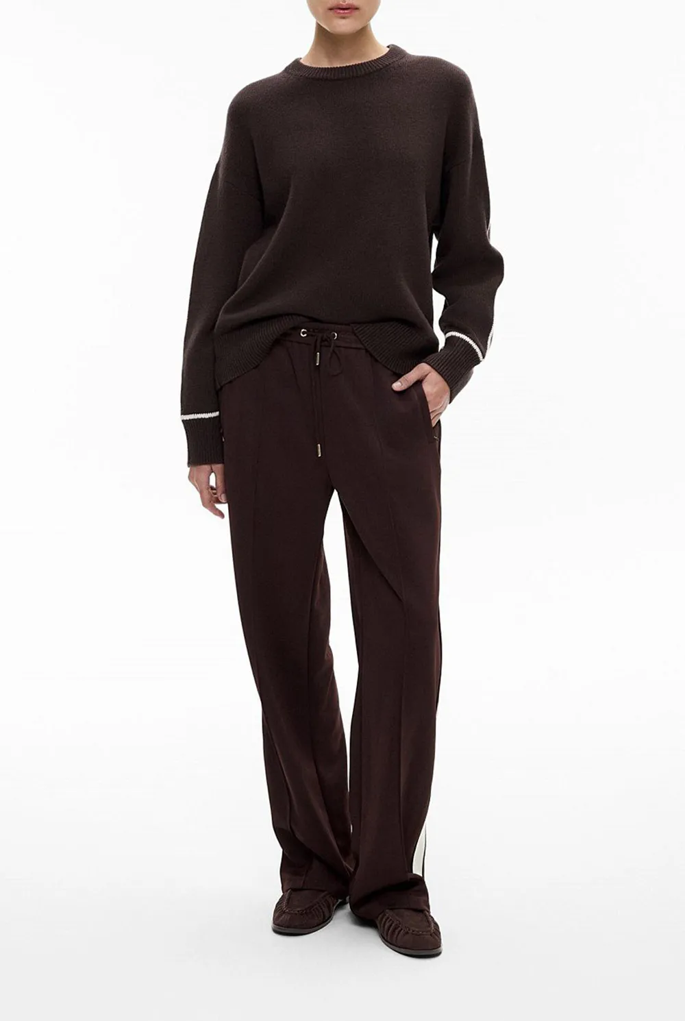 Ivory Ribbed Knit Sweater