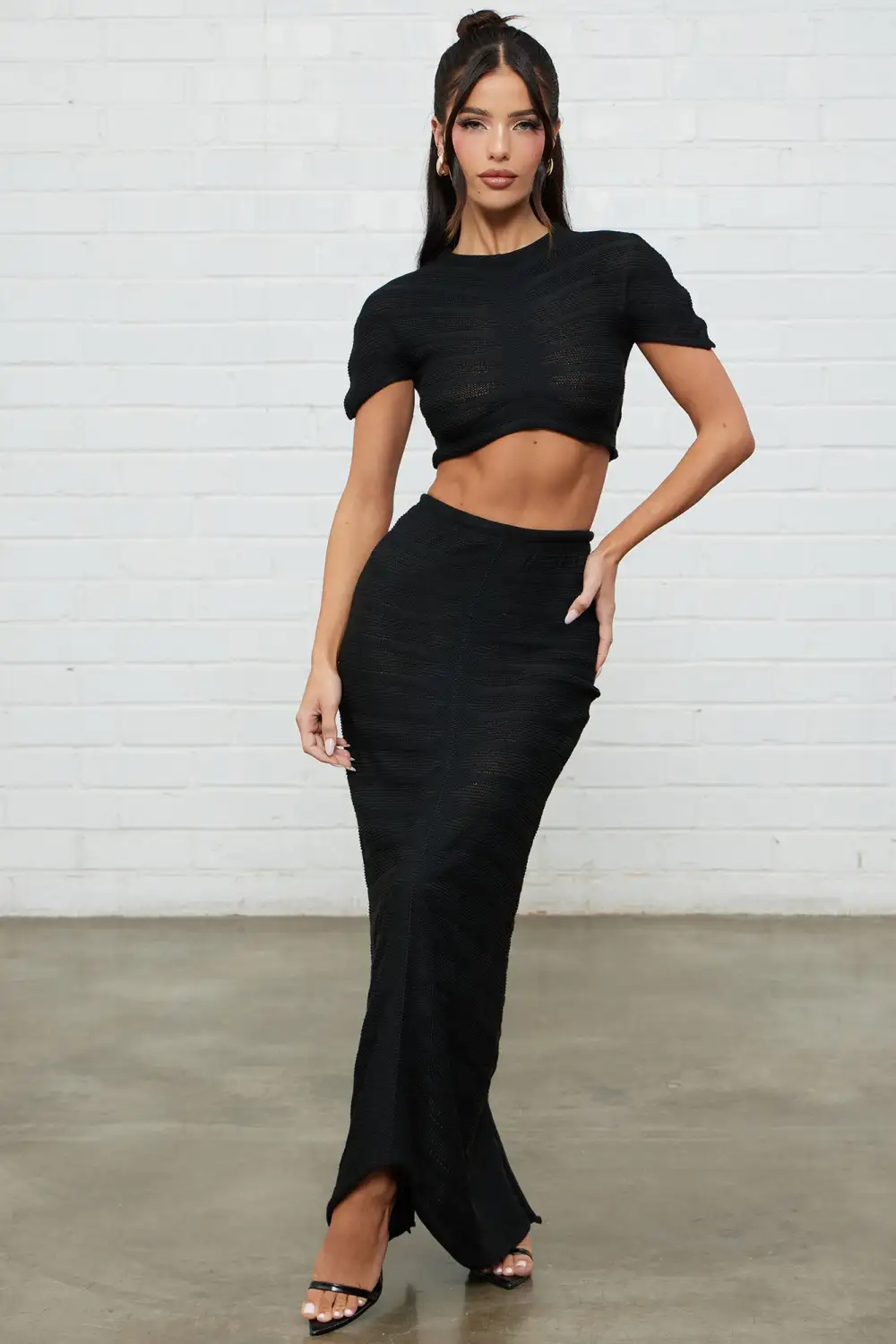 So In Love Skirt Set - Black