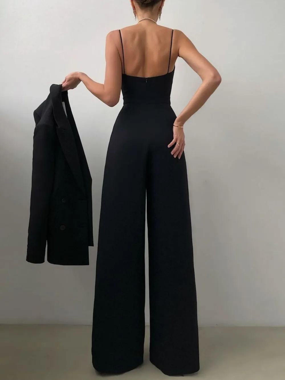 Spaghetti Strap Wide Leg Jumpsuit