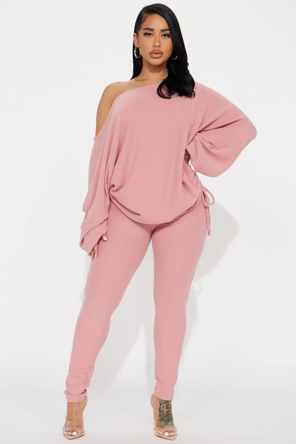 Comfy Mood Legging Set - Mauve