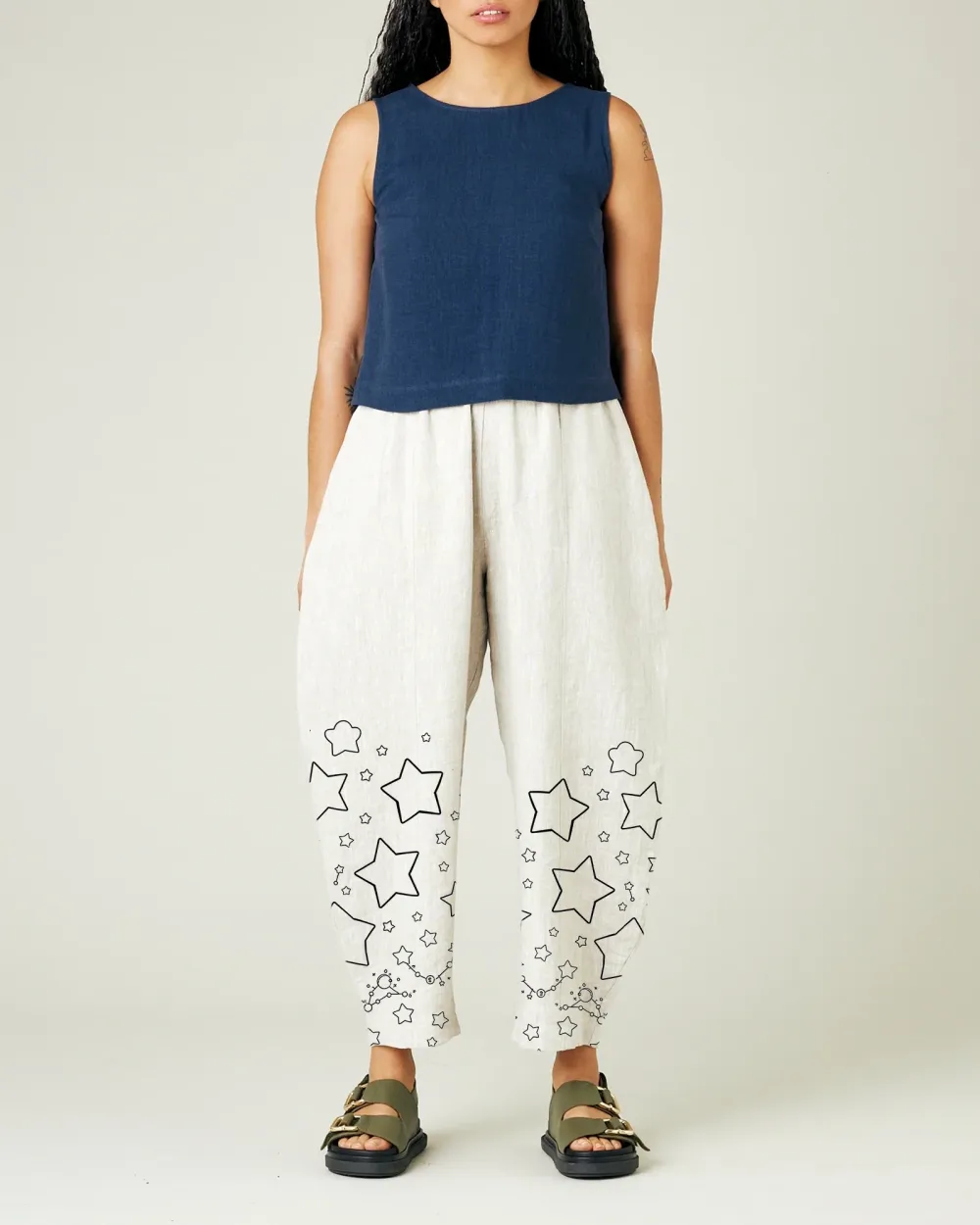 NATURAL LINEN TROUSERS