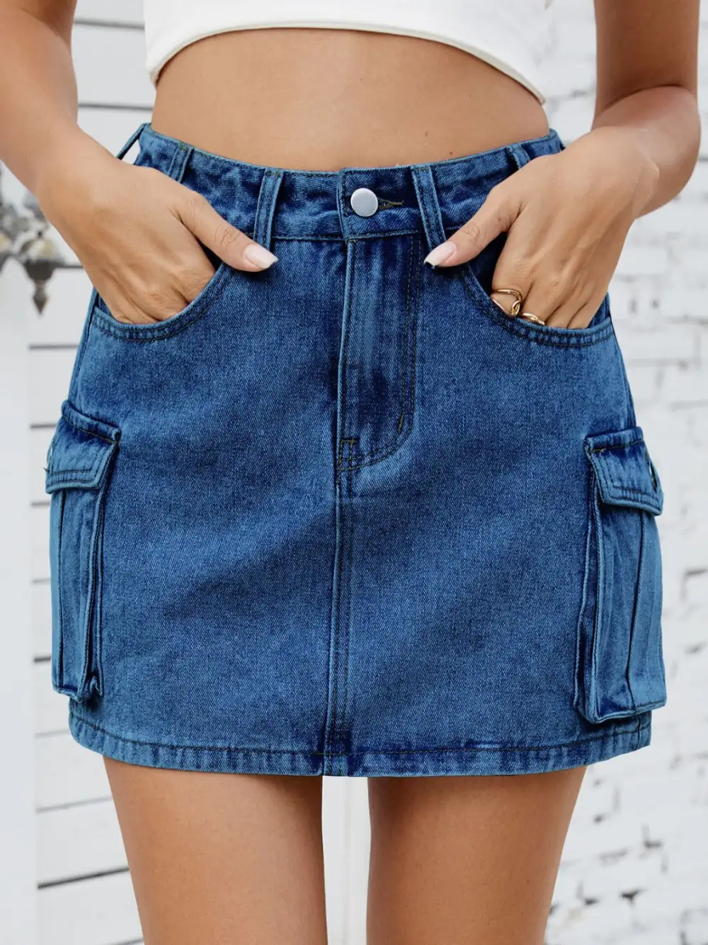 Cargo Denim Moni Wear Skirt