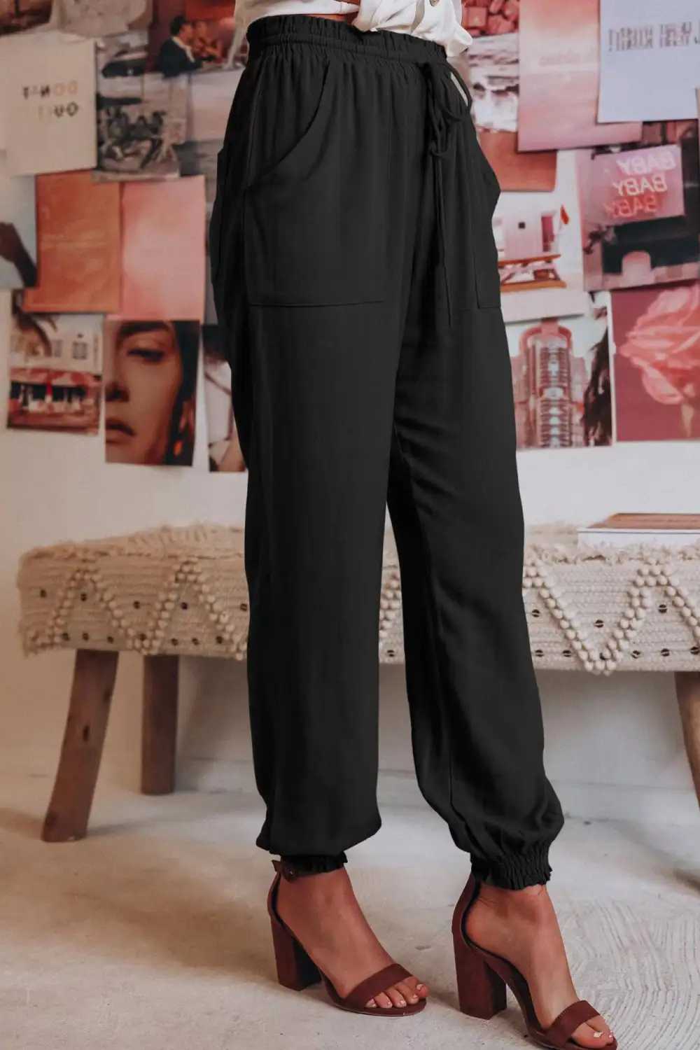 Relaxed Drawstring Lounge Pants