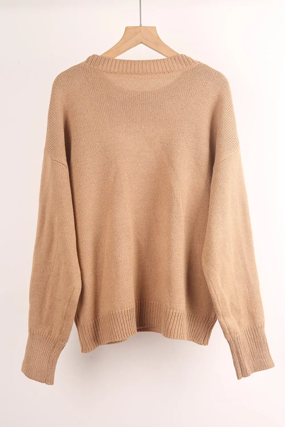 Loose Flower Round Neck Sweater