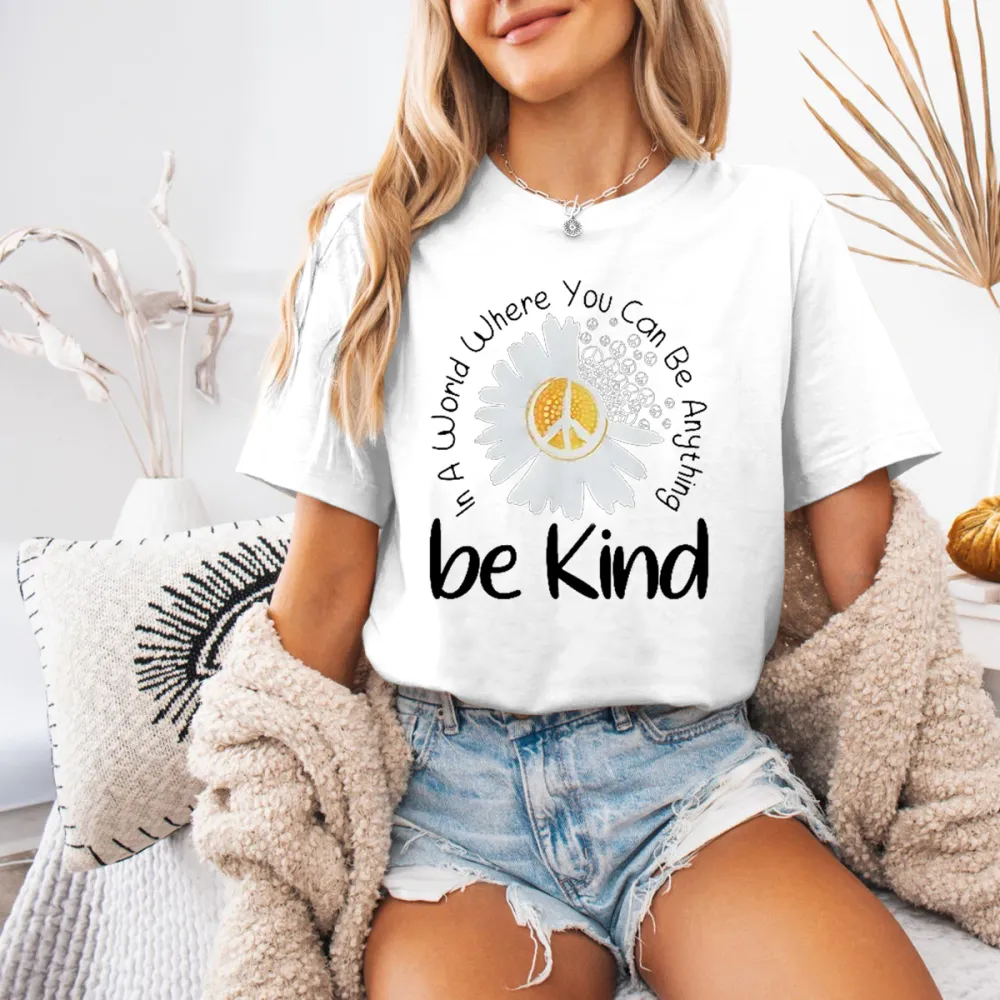 Floral & Letter Print T-shirt