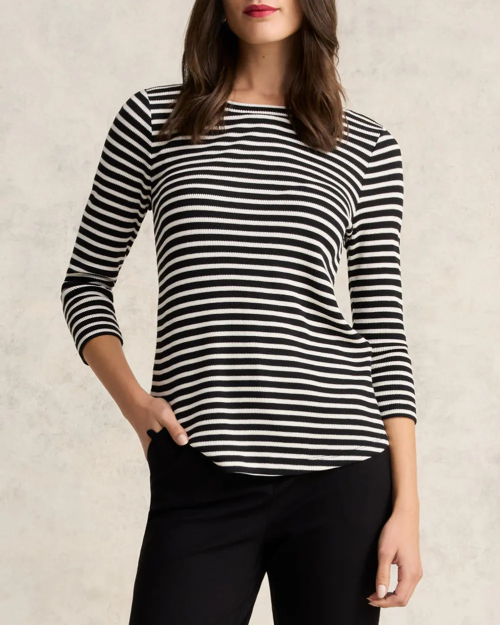 Stripe Boat Neck Tee