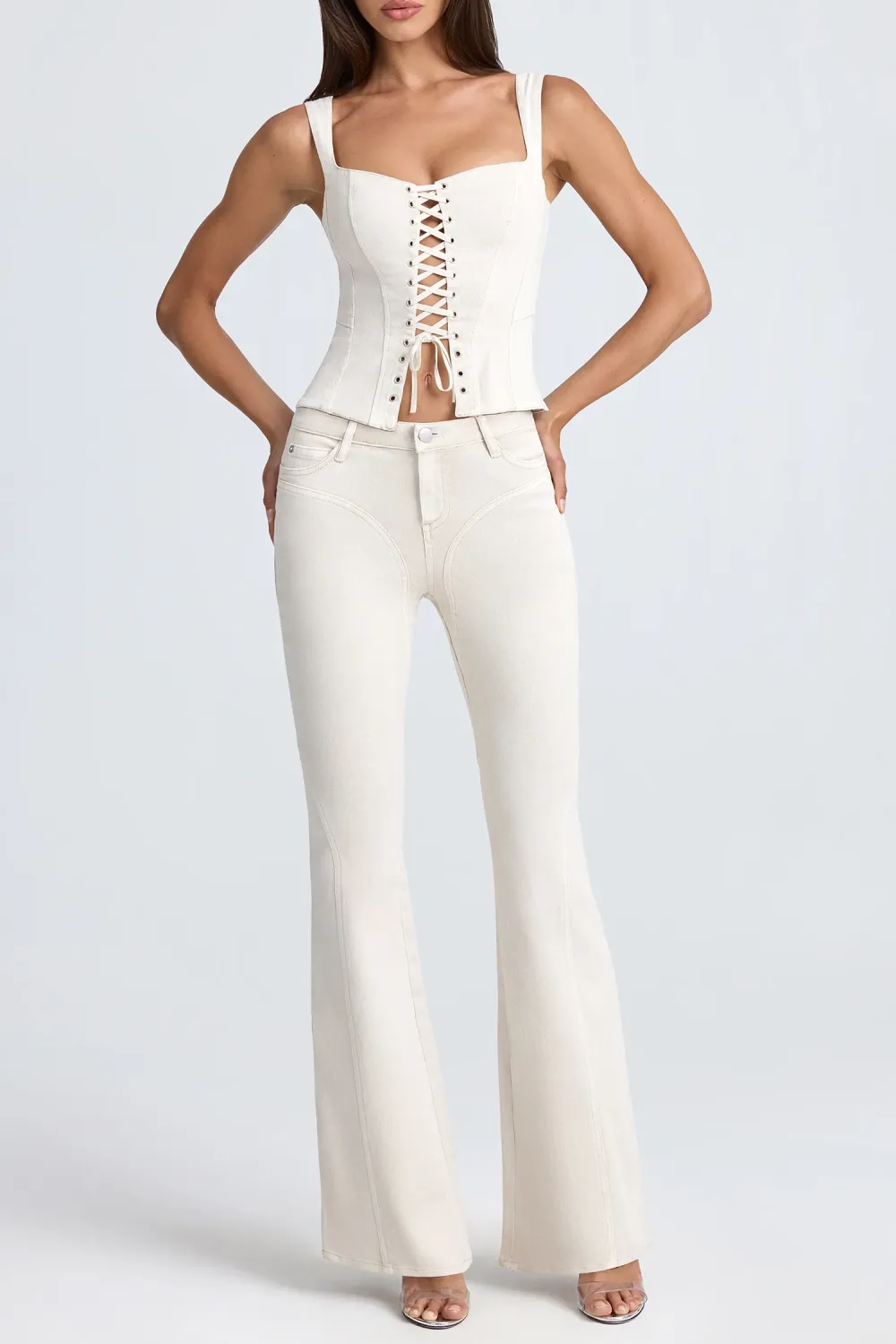 Classic Y2K Style Stretch Denim Trousers