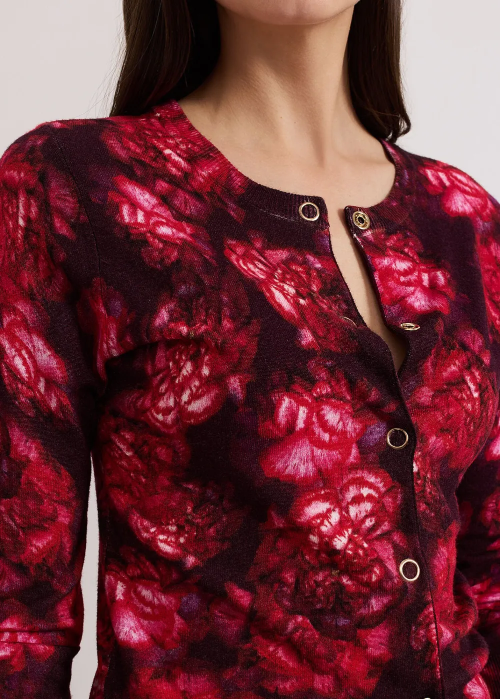 Floral-Printed Women's Cardigan