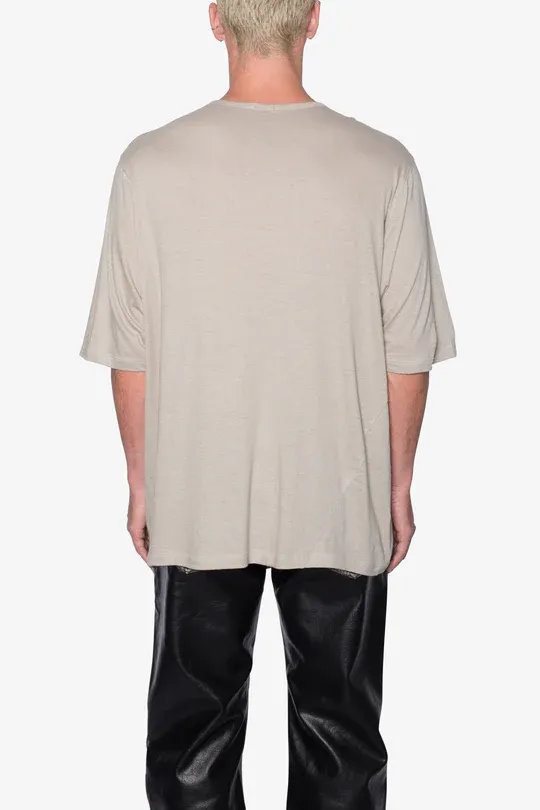 MOCHA BROWN SHEER GAUZE OVERSIZED T-SHIRT