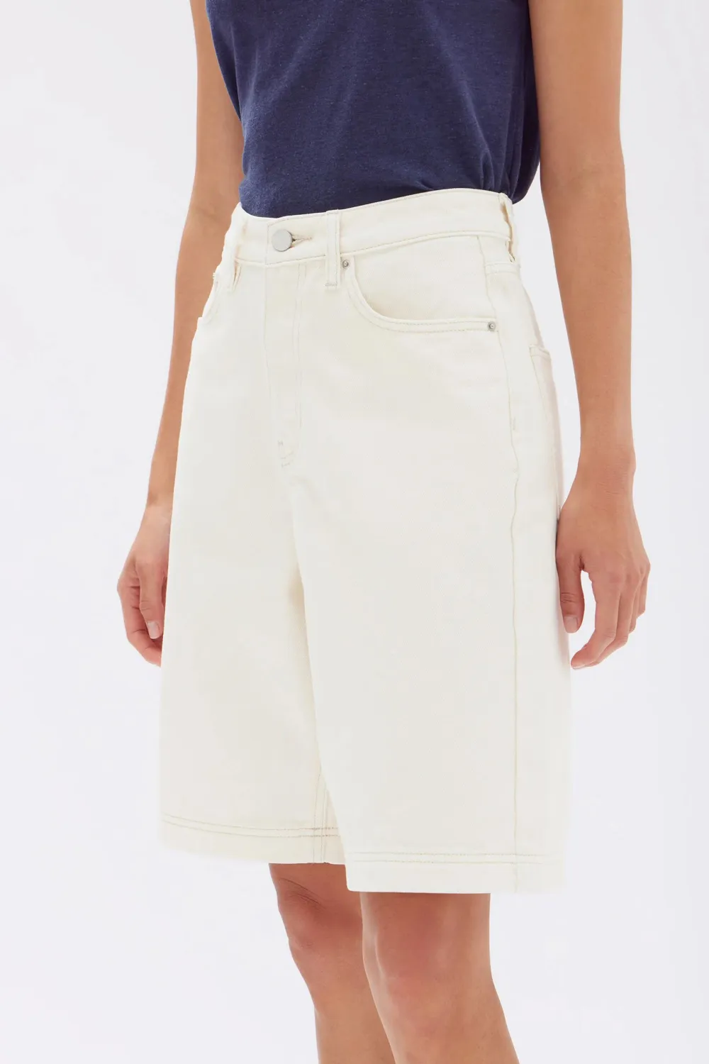 Zipper Style Flip Denim Shorts