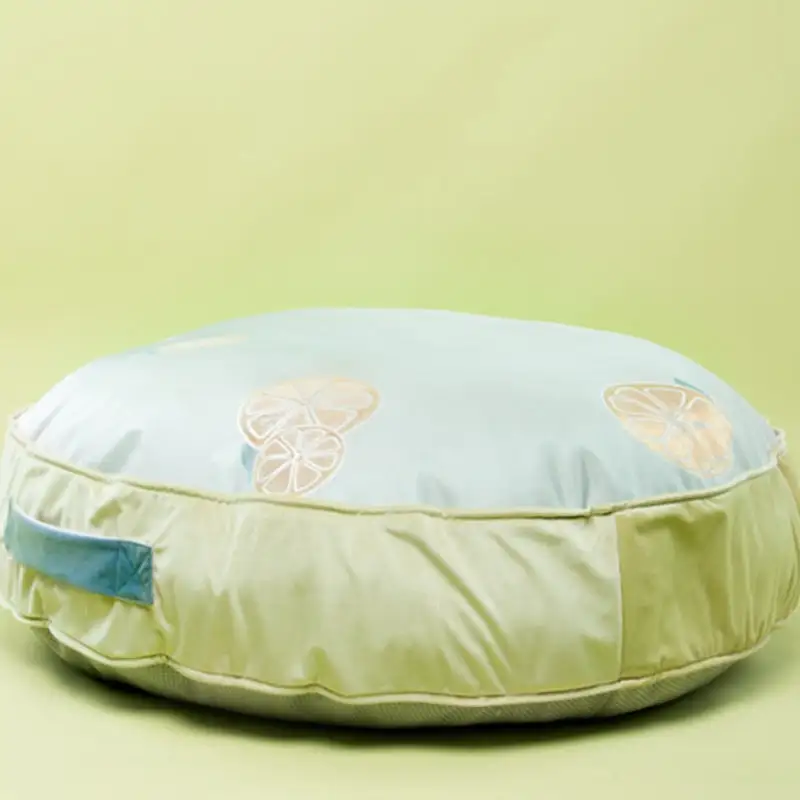 Soft Round Velvet Ice Silk Cooling Dog Bed