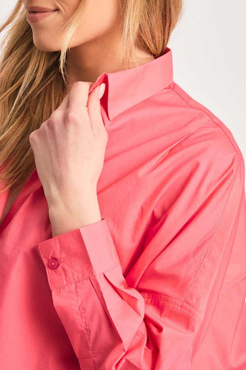 Cotton Loose Ladies Solid Color Casual Shirt