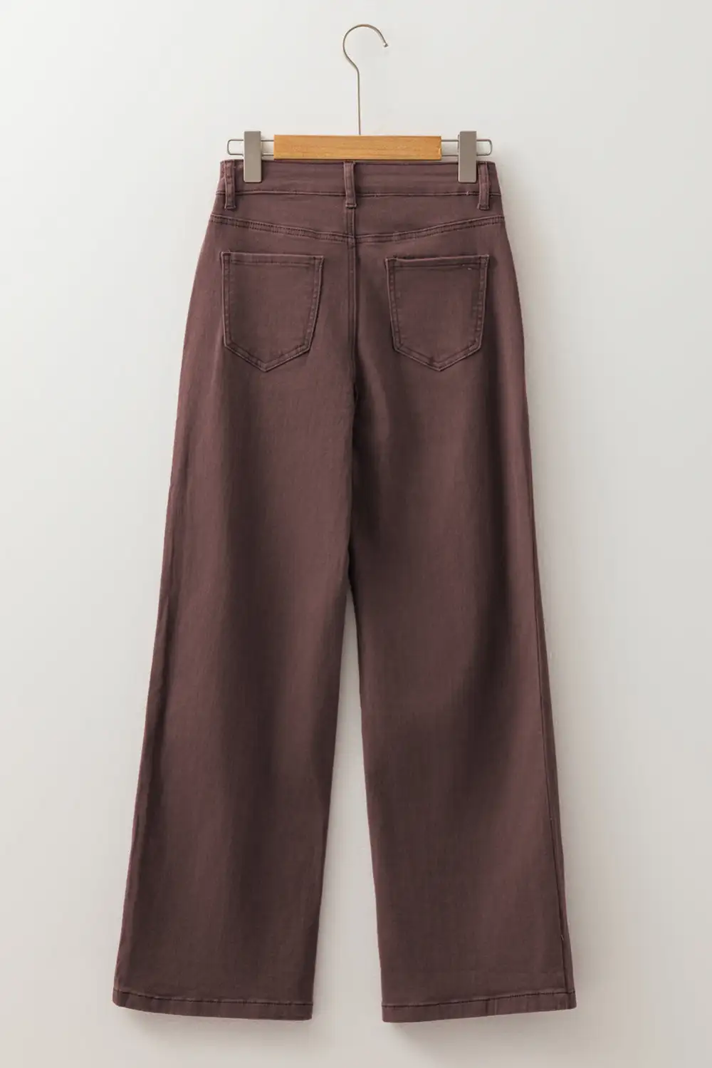 Loose High Waist Straight Solid Jeans