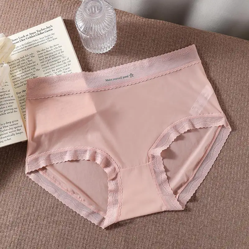 Plus Size High Waist Seamless Breathable Brief Panty