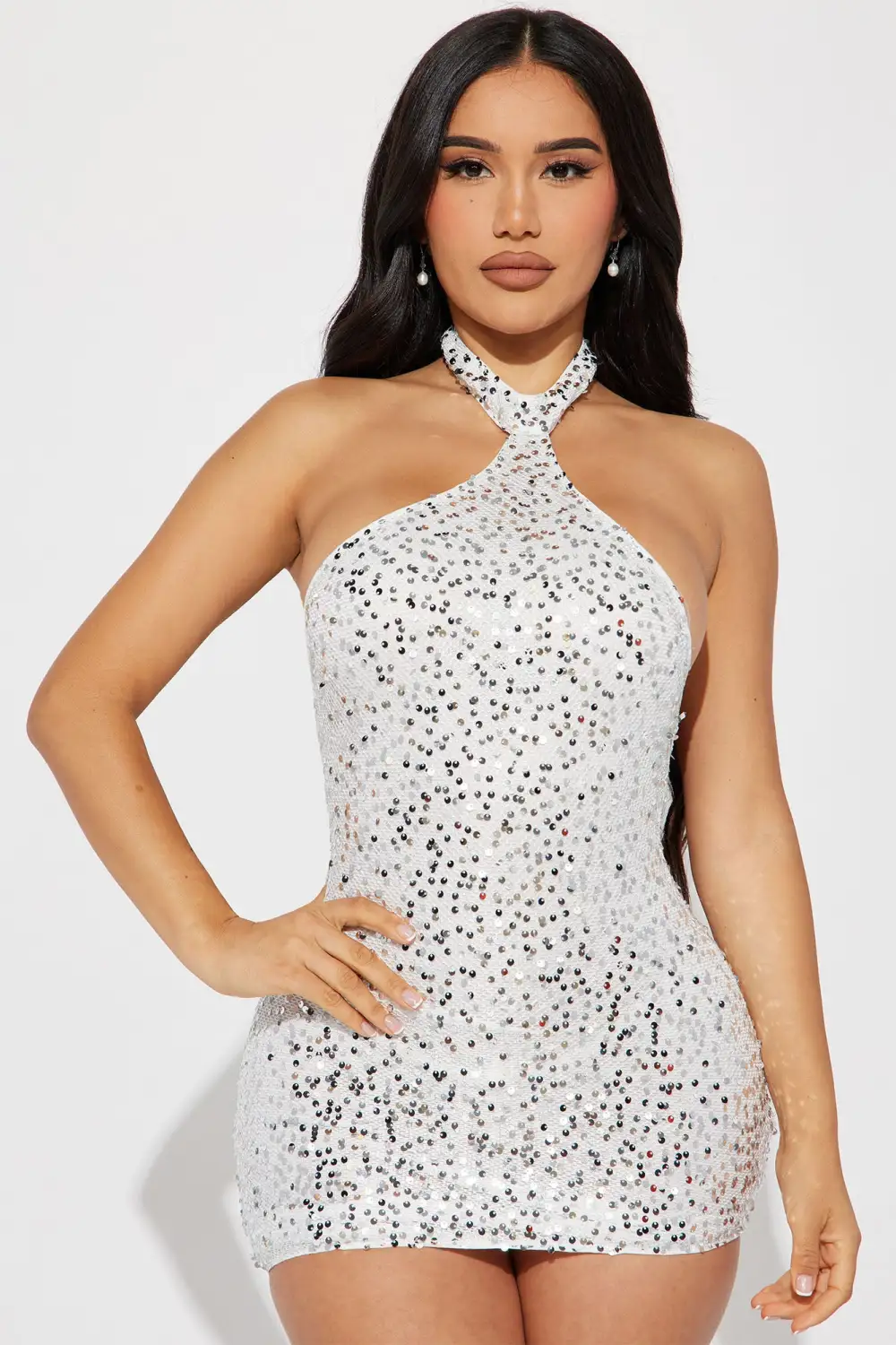 Dolce Vita Sequin Mini Dress - White