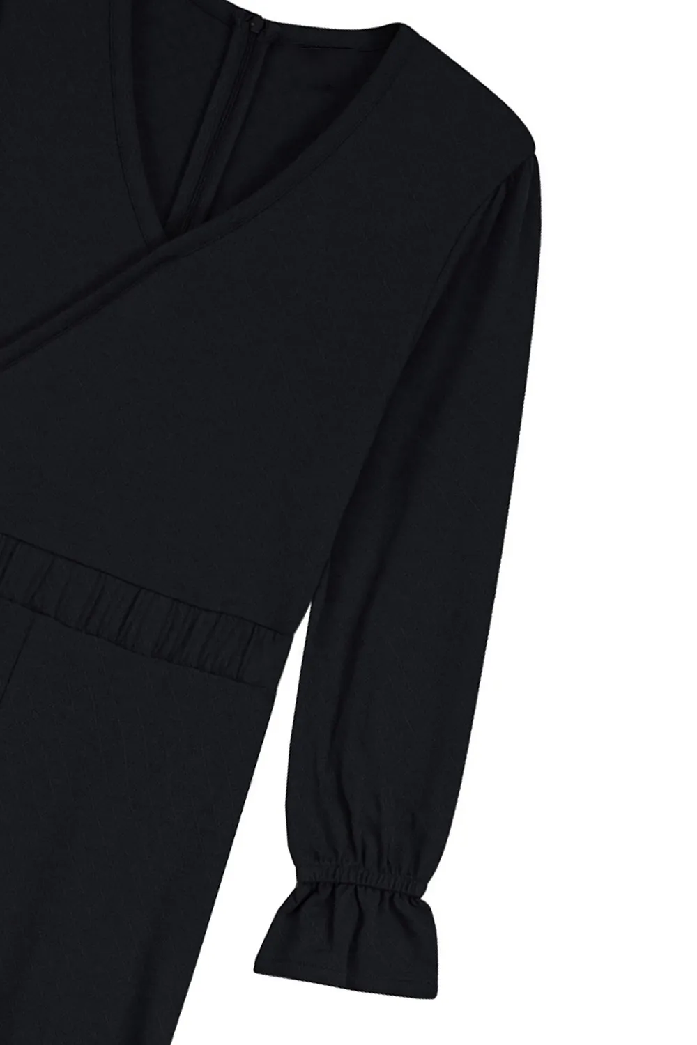 V-Neck Ruffle Sleeves Ladies Trousers Jumpsuit