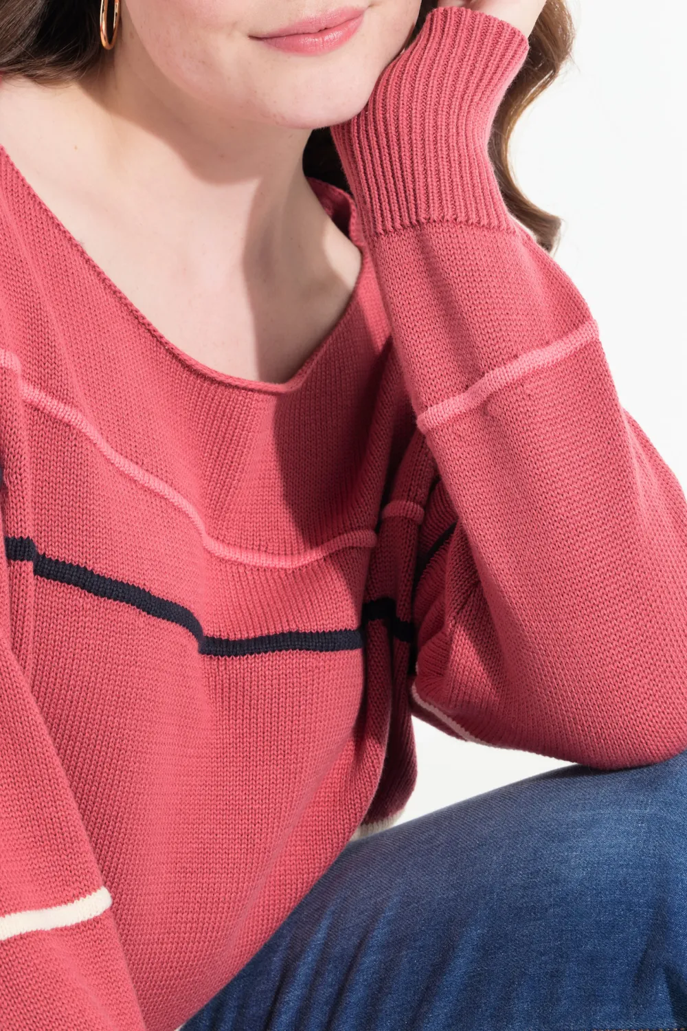 Collar Curled Sweater