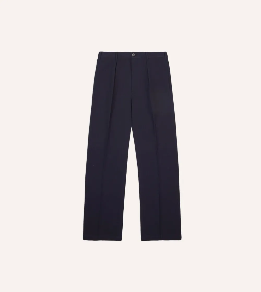 Navy Seersucker Games Trousers Daily